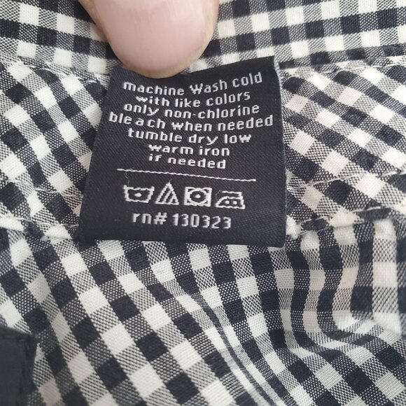 Sean John Dress Shirt Tailored Fit Black Checkered Diamond Mens Large EUC - Picture 8 of 9